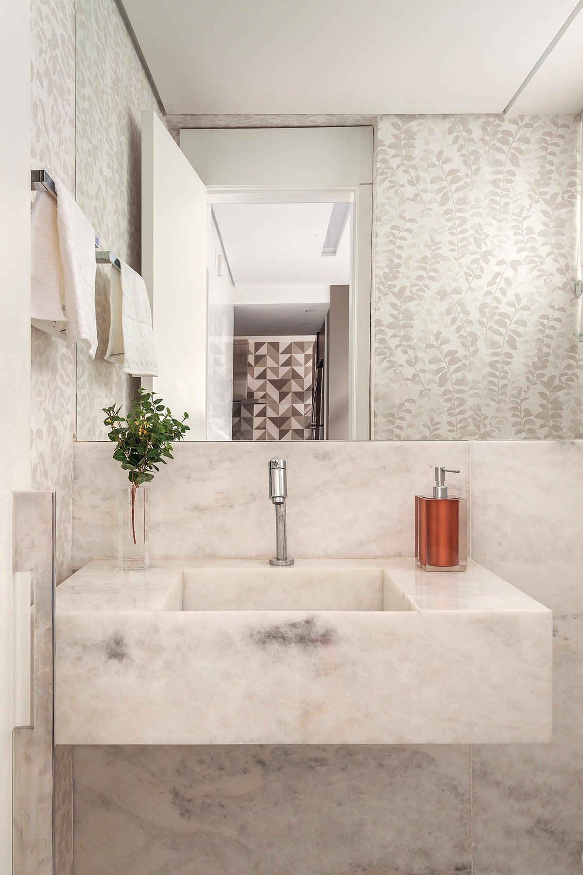 Papel de parede lavabo